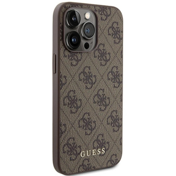 Чохол Original GUESS Hardcase GUHCP15XG4GFBR для iPhone 15 PRO MAX (4G Metal Logo / коричневий)