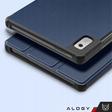 Pouzdro na tablet Lenovo Tab M9 2023 9" TB310XU TB310FU Alogy Book Cover Case s ochranným sklem Navy Blue Glass