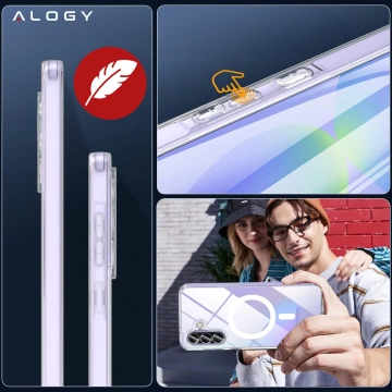 Hülle für Apple iPhone 16 Pro Max Alogy Anti-Shock Hybrid Case für MagSafe Transparent