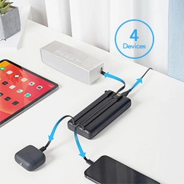 Powerbank External battery (POWER BANK) VEGER C20 - 20,000mAh (Micro Type C Lightning 8-pin) black W2047
