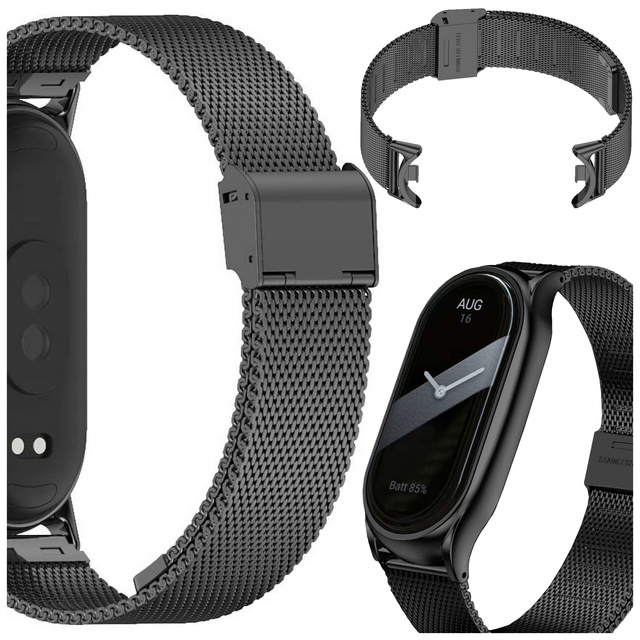 Браслет Smartwatch Band 15 мм для Xiaomi Mi Band 8 / 8 NFC / 9 / 9 NFC Чорний