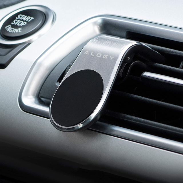 Magnetický držák do auta do auta Alogy na mřížku, stříbrný