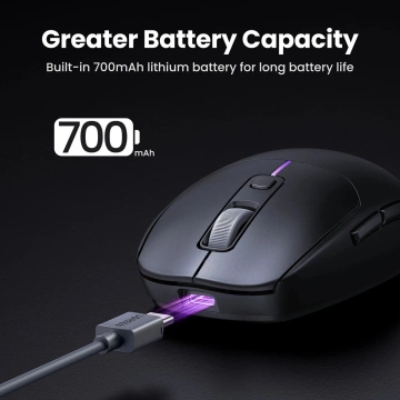 UGREEN MU103 KABELLOSE MAUS 2,4 GHz BT 5.0 DPI USB-C SCHWARZ