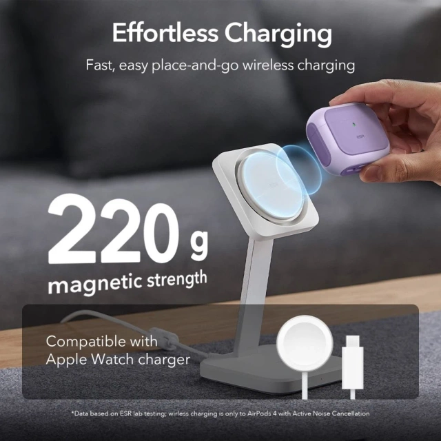 Захисний чохол для навушників ESR Orbit Halolock MagSafe Apple AirPods 4 Purple