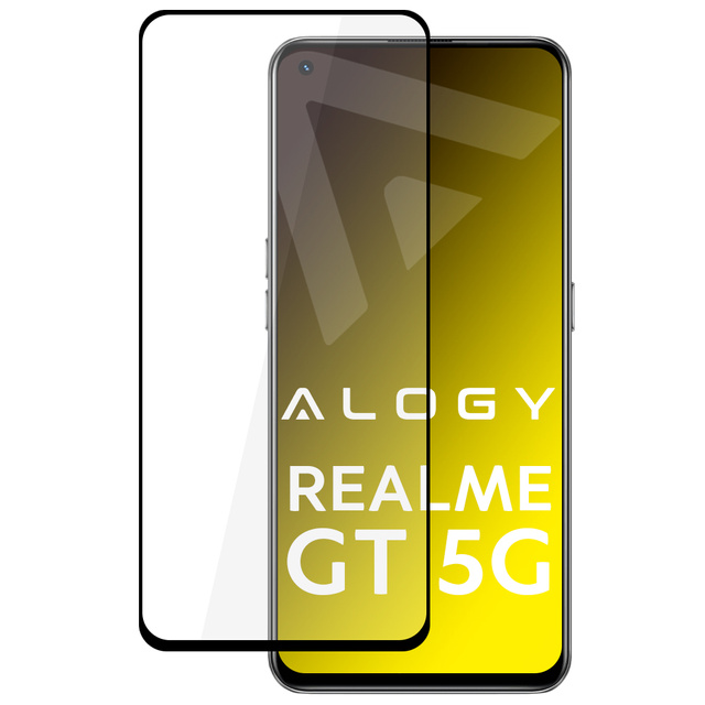 Alogy Full Glue case friendly glass for Realme GT 5G Black