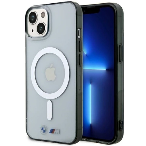 Etui BMW BMHMP14MHCRS pro iPhone 14 Plus 6,7" pevný obal Silver Ring MagSafe