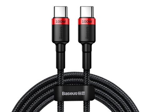 Кабель 2m Baseus Cafule USB-C Quick Charge 3.0 PD 2.0 100W 5A Червоний