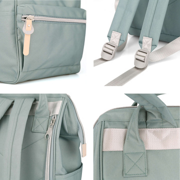 Himawari Backpack Laptop Bag 13.3 USB Prostorný Vodotěsný A4 Univerzální 19L cestovní batoh Vintage Zelený