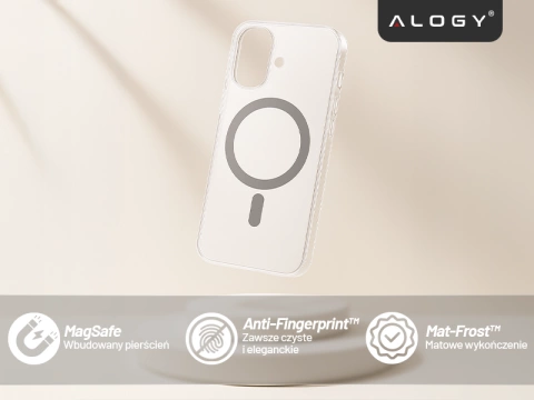 Kryt pre Apple iPhone 16 Pro Max Alogy MagSafe Hybrid Matte Case Matný kryt s ochranou šošovky čierny