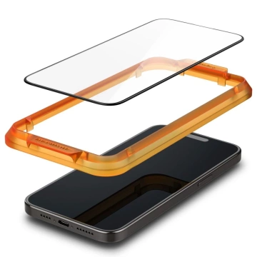Загартоване скло Spigen Alm Glass FC 2-Pack для Apple iPhone 15 Plus Black
