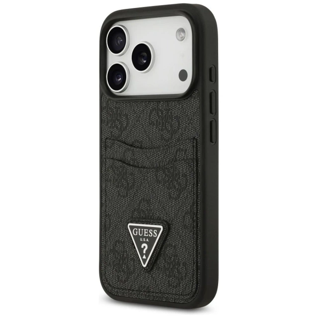 Etui Guess do iPhone 17 Pro 4G Double Card Triangle Black