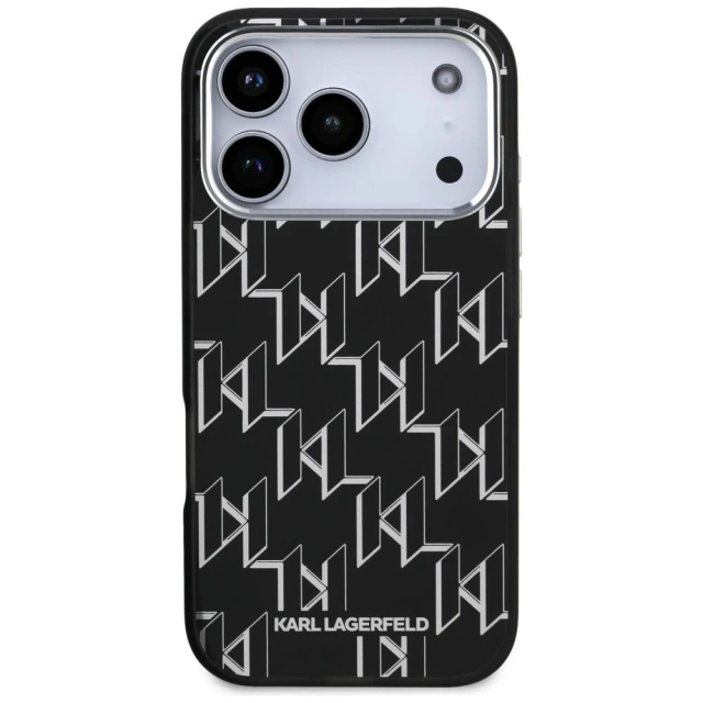 Etui Ochronne do iPhone 17 Pro Max Karl Lagerfeld IML KL Monogram MagSafe Czarny