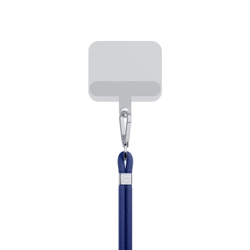 Univerzální šňůrka na chytrý telefon 3mk EasyClip tmavě modrá (stříbrná)