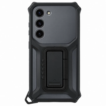 Samsung Rugged Gadget Case for Samsung Galaxy S23 armored cover ring holder stand gray