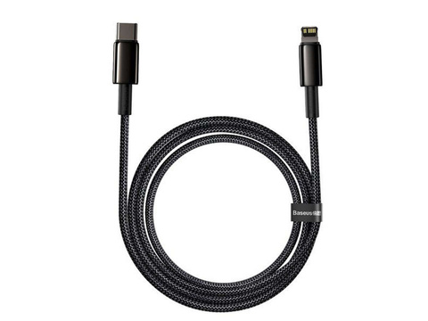 Кабель 1m Baseus przewód USB-C Type C na Lightning PD 20W Black