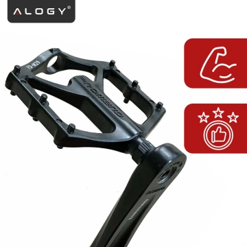 Plattform-Fahrradpedale für MTB-Fahrräder, Aluminium 9/16" Schwarzes Aluminium-Set [2 Stk.]