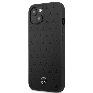 Etui Mercedes MEHCP13SPSQBK für iPhone 13 mini 5,4" Hardcase Leder Sternmuster
