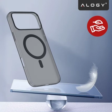 Kryt pre Apple iPhone 16 Pro Max Alogy MagSafe Hybrid Matte Case Matný kryt s ochranou šošovky čierny