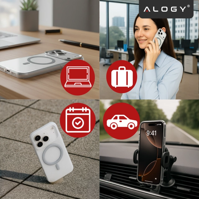 Чохол для Apple iPhone 16 Pro Max Alogy MagSafe Hybrid Matte Case Matte Cover with Lens Protection Black