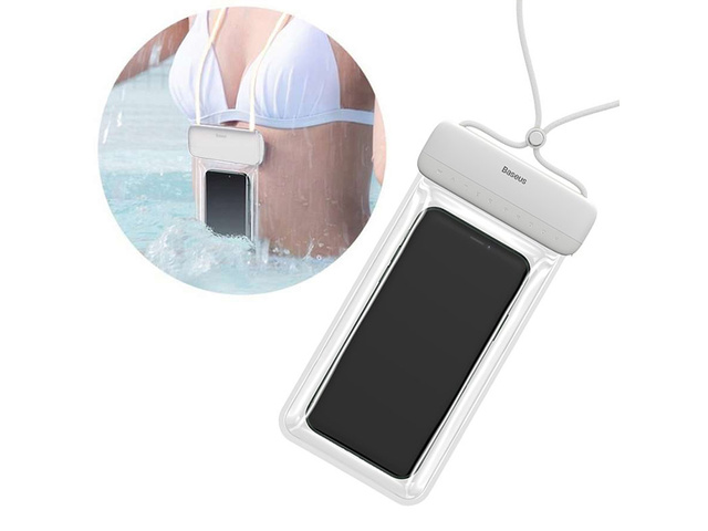Baseus Waterproof waterproof case for 7.2'' phone IPX8 White