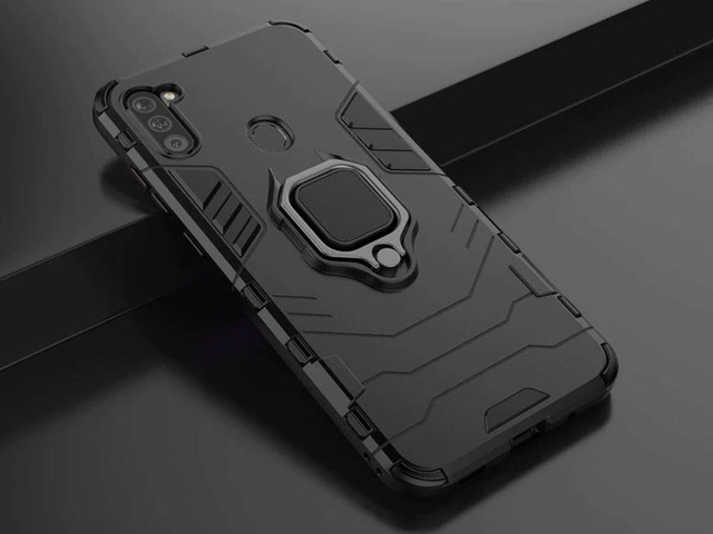 Puzdro Alogy Stand Ring Armor pre Samsung Galaxy M11 / A11 čierne