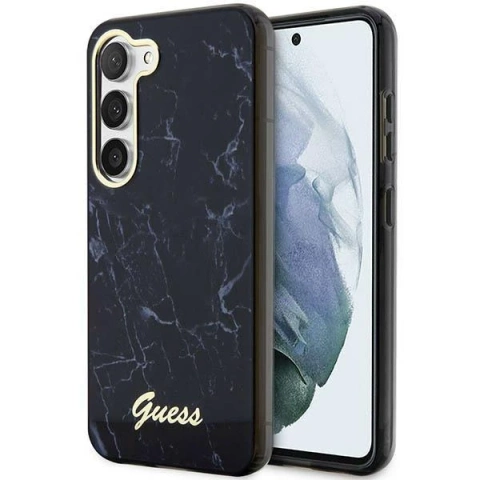 Чохол Etui Guess GUHCS23SPCUMAK для Samsung Galaxy S23 S911 чорний/чорний Marble