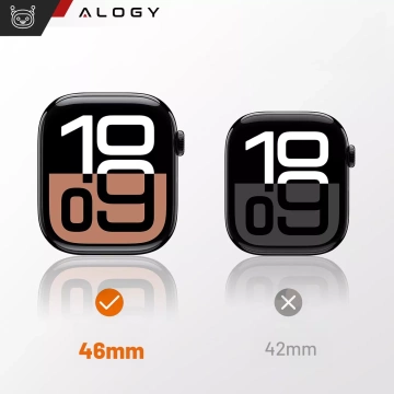 Alogy Protector Case 2-in-1 Protective Case with Glass for Apple Watch 10 46mm Transparent