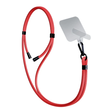 Universal smartphone lanyard 3mk EasyClip Red (black)