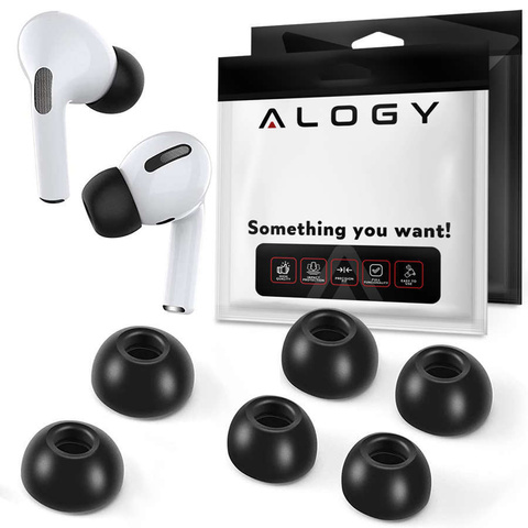 6x silikónový kryt pamäte Alogy SML pre Apple AirPods Pro čierny