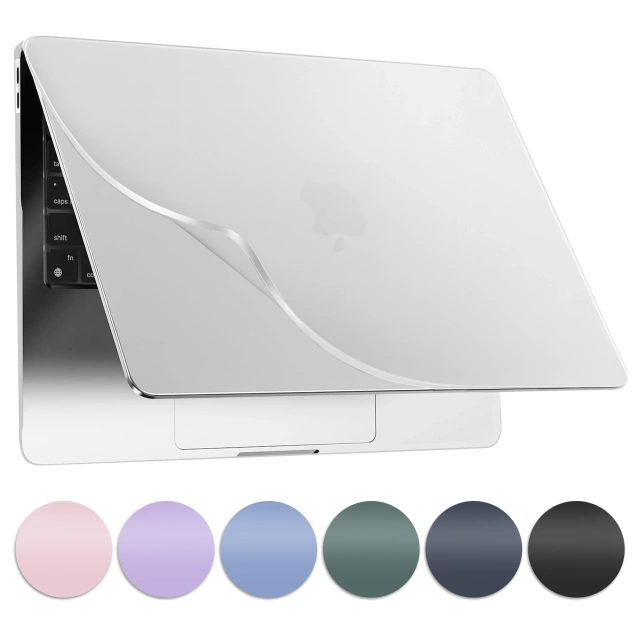 Puzdro pre Apple Macbook Air 13.6 - M2/M3 2022/2023/2024/2025 Alogy AirGuard™ Flexibilné puzdro Matné Priehľadné Biele