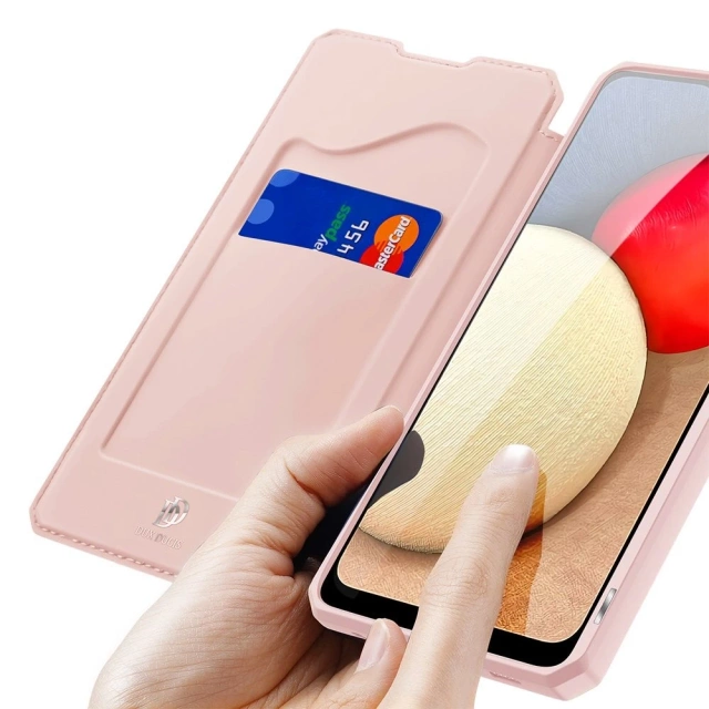 DUX DUCIS Skin X pouzdrový kryt s flipem Samsung Galaxy A02s EU růžový