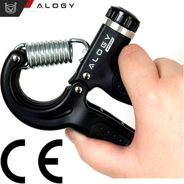 Rukoväť rukoväte na cvičenie, nastaviteľný vysoký odpor 10-60kg Alogy Sport grip s reguláciou a pultom Black