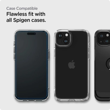 Tvrzené sklo Spigen Alm Glass FC 2-Pack pro Apple iPhone 15 Plus Black