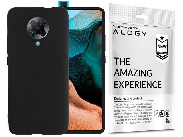 Alogy slim silicone case for Xiaomi Redmi K30 Pro black Glass Alogy Full