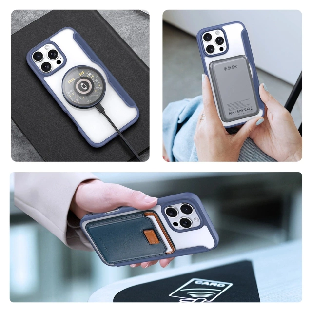 Kryt MagSafe pre iPhone 16 Pro Dux Ducis Skin X Pro modrý