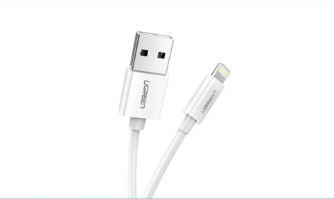 Ugreen kábel USB - Lightning MFI 2m 2,4A biely (20730)