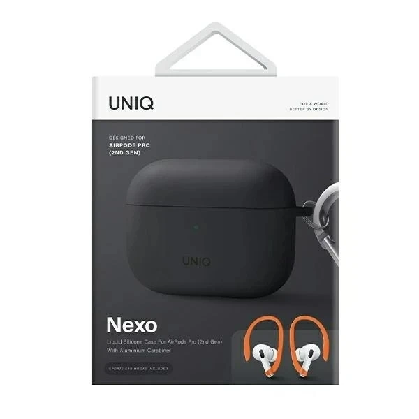 Унікальний захисний чохол для Nexo AirPods Pro 2 Gen Ear Hooks Silicone Grey/Charcoal Gray