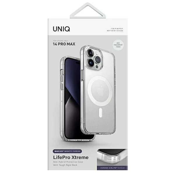 UNIQ Hülle LifePro Xtreme iPhone 14 Pro Max 6.7" Magclick Charging transparent/frostklar