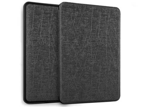 Чорний глянцевий шкіряний смарт-чохол Kindle Paperwhite 4 скла