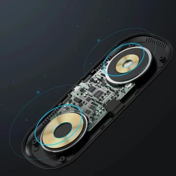 Choetech Qi 10W kabelloses Ladegerät für Telefon und Samsung Galaxy Watch schwarz (T570-S)