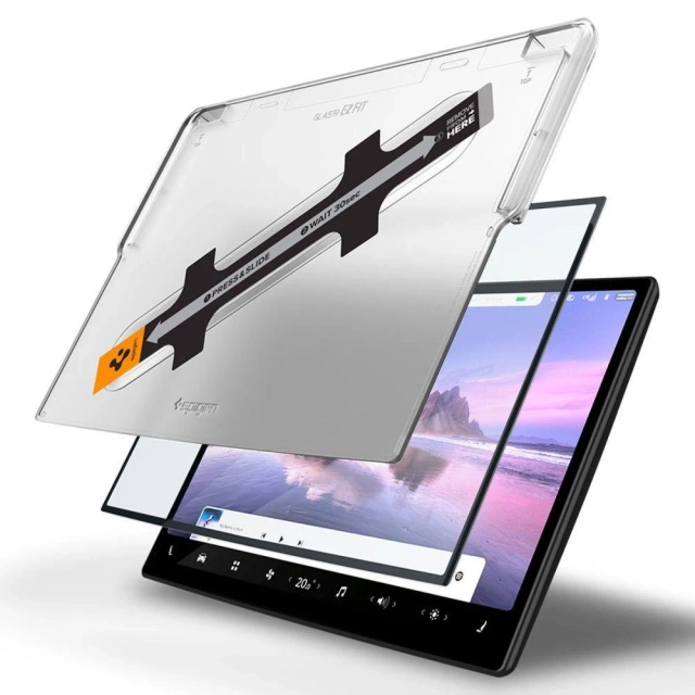 Tempered glass Spigen Glas.tr "EZ FIT" Tesla Model X 2022 / Model S 2021 black
