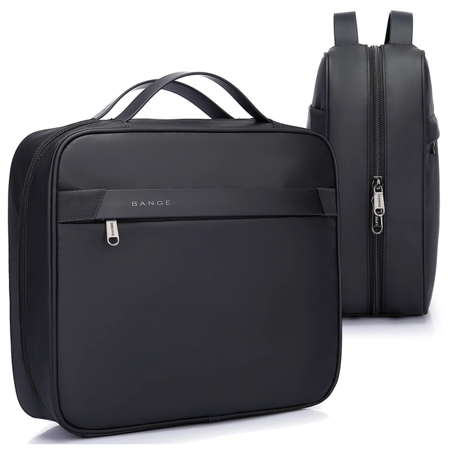 Bange wasserdichter Rucksack für 15,6-Zoll-Laptop, Stadtreisender, 45 x 30 x 16 cm, für Arbeit, Flugzeug, Herren, Damen, mit USB-Anschluss Schwarz