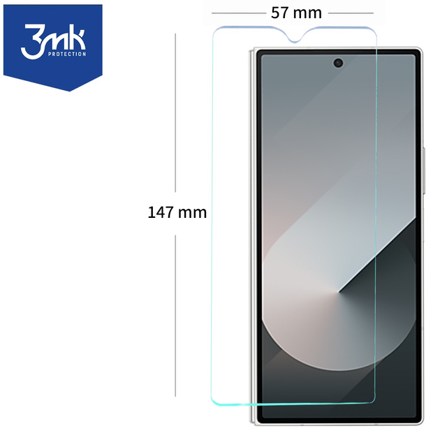 Strong Tempered Glass for Phone 3mk HardGlass for Samsung Galaxy Z Fold 6 for front phone protection