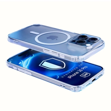 Puzdro pre Apple iPhone 16 Pro pre MagSafe 3mk MagCase zosilnené puzdro obrnený priehľadný chrbát