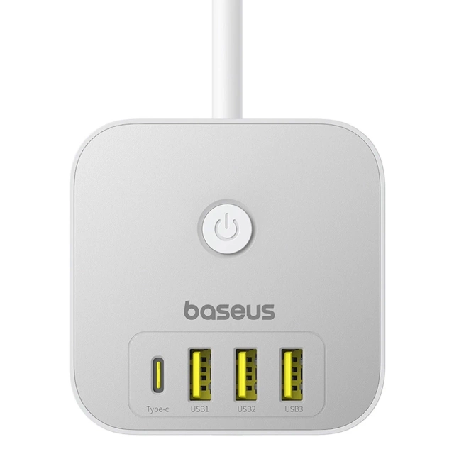 Kostka zasilająca Baseus PowerCombo 7w1 4000W 20W USB-C Biała