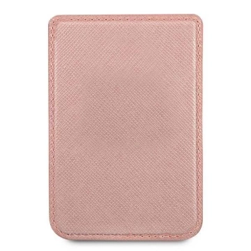 Guess Wallet Card Slot GUWMSSASLPI MagSafe Saffiano różowy/рожевий