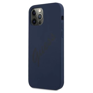 Guess GUHCP12LLSVSBL iPhone 12 Pro Max 6,7" niebieski/blue Hardcase Script Vintage