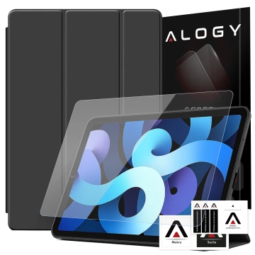Puzdro na Apple iPad 10.2 9 Gen 8/7 2021/2020/2019 Smart Pencil Case Alogy TPU Kryt na tablet Čierne sklo