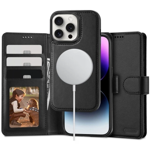 Etui do iPhone 16 Pro Max Tech-Protect Wallet MagSafe Black