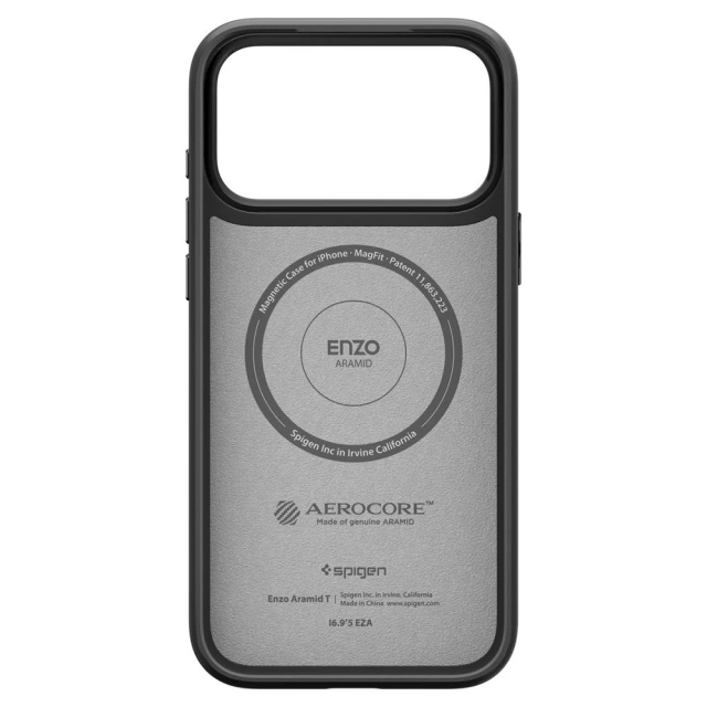 Etui do iPhone 17 Pro Max Spigen Enzo Aramid ”T” Mag MagSafe Black